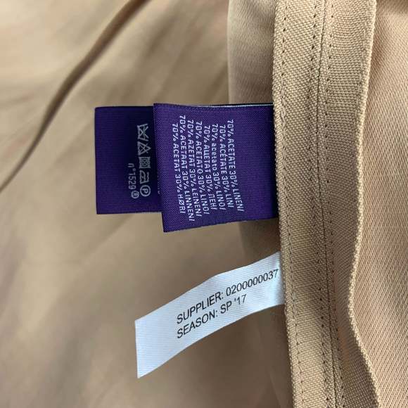 RALPH LAUREN Collection Beige Acetate Blend Snaps Dress - Picture 5 of 7